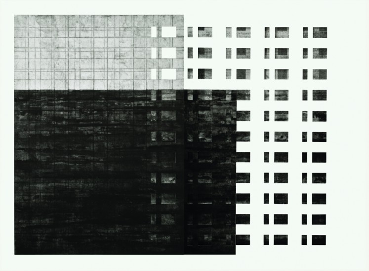 Z cyklu 48,5 | akwatinta, miękki werniks, szablon, tech. własna | 100x70cm | 2016